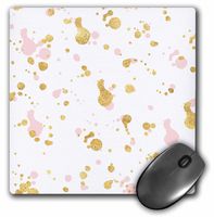 3dRose Image of White Gold Blush Pink Abstract Mouse Pad (mp_274249_1)