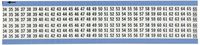 Brady WM-34-66-VP Repositionable Vinyl Cloth (B-500), Black on White, Consecutive Numbers Wire Marker Card (5 Cards)