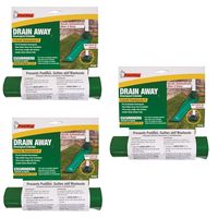 Frost King DE200 Standard Plastic Drain Away Downspout Extender, Extends 8-Feet, Green, 3 Pack