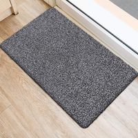 Indoor Super Absorbs Mud Doormat 36"x24" Latex Backing Non Slip Door Mat for Front Door Inside Floor Dirt Trapper Mats Cotton Entrance Rug Shoes Scraper Machine Washable Rug Carpet Black White Fiber