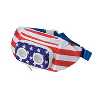The #1 American Flag Fannypack with Speakers. Bluetooth Fanny Pack for Parties/Festivals/Raves/Beach/Boats. Rechargeable, Works with iPhone & Android. #1 Bachelor Party Gift (2019 Edition)