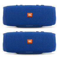 JBL Charge 3 Waterproof Portable Bluetooth Speaker - Pair (Blue/Blue)