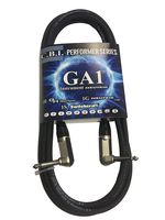CBI GA1 1/4" Right Angle to 1/4" Right Angle Guitar Instrument Cable, 12 Feet