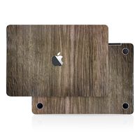 Brown Wood Texture Skin Decal (4-in-1) Full-Size 360° Protector Cover Apple MacBook Pro 15 Inch A1707 A1900 (2016 2017 2018 2019 Model with & w/o Touch Bar & ID) Black Keyboard Cover