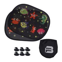 Brightm Car Sun Shade Baby 2 Pack, Baby Window Screen car, Kids Car Window Shade, Sunshades for Rear & Side Windows, Universal, Storage Bag & 6 Suction Cups as Bonus, UV Rays & Sun Glare Protection