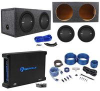 2) Polk Audio MM 1242 SVC 12 2520w Subwoofers+Sealed Box+Mono Amplifier+Amp Kit