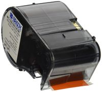 Brady MC-1500-595-RD-WT Vinyl B-595 White on Red Label Maker Cartridge, 25' Width x 1-1/2" Height, For BMP51/BMP53 Printers