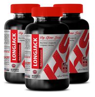 Muscle gain Weight Loss - All Natural LONGJACK 745MG - L-arginine Best Seller - 3 Bottle (180 Capsules)