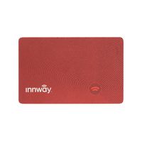 Innway Card - Credit-Card Size Rechargeable Bluetooth Finder for Wallet, Passport, Luggage (Red - Limited Edition)