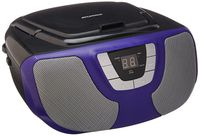 Sylvania Portable CD Player Boom Box with AM/FM Radio (Purple)