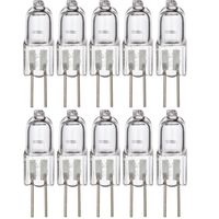 Simba Lighting Halogen G4 T3 10 Watt 120lm Bi-Pin Bulb (10 Pack) 12 Volt A/C or D/C for Accent Lights, Under Cabinet Puck Light, Chandeliers, Track Lighting, 10W 12V 2 Pin JC Warm White 2700K Dimmable