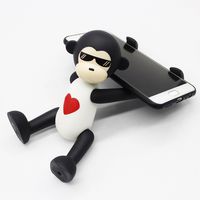 Monkey Mobile Phone Stand Holder Smartphone for iPhone x 8 8plus 7 7s 6 6s 5 Ipad Android Multi-Function Mounts Toys (White)