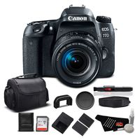 Canon EOS 77D DSLR Camera with 18-55mm Zoom Lens 24.2 MP CMOS - Standard Bundle - International Version
