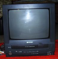 Sharp 13VT-N100 13" Color Television TV VCR combo Unit Video Cassette Recorder Player Combination