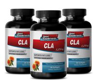 Weight Loss Natural - CLA 1250 MG - CONJUGATED LINOLEIC ACIDS - Weight Loss and Fat Burner - Fatty ACIDS - cla Health - 3 Bottles (270 Softgels)