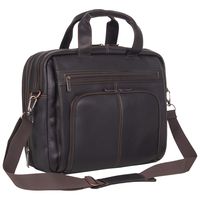 Kenneth Cole Reaction Colombian Leather Dual Compartment Expandable 15.6" Laptop Portfolio, Brown