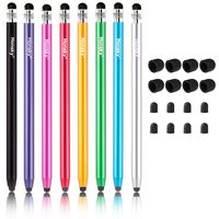 Honsky Cell Phone Stylus, Tablet Stylus for Touch Screens: Universal Slim Long Metal Pencil-Like Stylist Pens, Tablet Pen, Touchscreen Stylus Pen - Bulk, Multi-Colored - Cylinder, 8 Packs