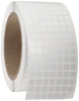 Brady THT-70-473-20 0.25" Width x 0.25" Height, B-473 Static Dissipative Polyester, Gloss Finish White Thermal Transfer Printable Label (20000 per Roll)