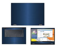 decalrus - Protective Decal for Lenovo Flex 5 (15.6" Screen) Laptop Blue Texture Brushed Aluminum Skin case Cover wrap BAFlex5_15Blue