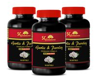 Blood Pressure Vitamins for Women - Garlic & Parsley 600MG (ODORLESS Formula) - Garlic Capsules odorless - 3 Bottles 300 Softgels