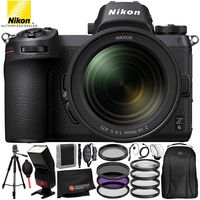 Nikon Z6 Mirrorless Digital Camera with 24-70mm Lens with 14 PC Bundle+Professional Backpack +75" Full-Size Tripod+Soft Flash Diffuser+Variable Neutral Density Filter and More