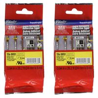 Brother Genuine P-Touch TZE-S651 Tape, 1" (0.94") Wide Extra-Strength Adhesive Laminated Tape, Black on Yellow, Laminated for Indoor or Outdoor Use, Water-Resistant,0.94" x 26.2' (24mm x 8M) (2)