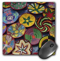 3dRose LLC 8 x 8 x 0.25 Inches Mouse Pad, Ethiopia: Tigray, Axum, Woven Baskets, Market-Af16 Ajn0250 - Alison Jones (mp_73334_1)