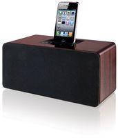 iLive 2.1 Channel Cherry Wood Speaker with Dock for iPod and iPhone (Brown)