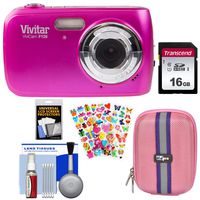 Vivitar ViviCam S126 Digital Camera (Pink) with 16GB Card + Case + Kit