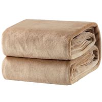 Bedsure Fleece Blanket Queen Size Taupe Lightweight Super Soft Cozy Beige Bed Blanket