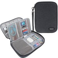 Damero USB Flash Drive Bag for SD Cards, Memory Cards/Waterproof External Hard Drive Case (Large, Black)