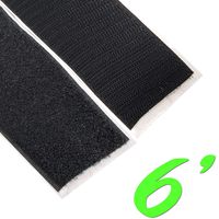 Electriduct 4" Self Adhesive Hook & Loop Sticky Back Tape Fabric Fastener - 6 Feet