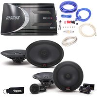 Alpine R-S65C 6.5" Component Speakers, R-S69 6x9 Speakers, a MB Quart Discus DSC4125 4-Channel Amp, and Amp Wiring Kit