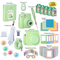 Fujifilm Instax Mini 9 Instant Film Camera Bundle with Over 15 Accessories | 100 Sheets of Instant Film + Mini Nine Leather Case + Photo Album + Lens Filters + Mini Frames + More