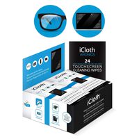 iCloth Lens and Screen Cleaner Pro-Grade Individually Wrapped Wet Wipes, Wipes for Cleaning Small Electronic Devices Like Smartphones and Tablets, Combo Pack of 124