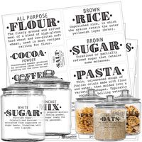 Talented Kitchen Pantry Labels - 36 Preprinted Farmhouse Definitions Pantry Label Stickers. Clear, Water Resistant, Food Jar Label. Jar Decals Pantry Organization and Storage (Set of 36 - Definitions)