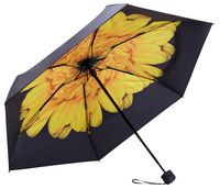 Fidus Mini Compact Sun&Rain Travel Umbrella - Lightweight Portable Umbrella with 95% UV Protection-Sunflower-46
