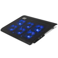 FEMOR Laptop Cooling Pad, Laptop Cooling Fan with USB Cable and Adjustable Height Setting for 10-15.6 inch Computer, Black