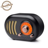 Vintage Bluetooth Speaker Retro Radio-Wireless Stereo Speaker Portable FM Radio with Classic Style, Bluetooth 4.2, TF Card Slot, AUX Input, External Antenna, Answer Phone Call, Loud Volume for Party,