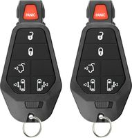 KeylessOption Keyless Entry Remote Control Car Key Fob Starter Alarm for Caravan Town Country VW (Pack of 2)