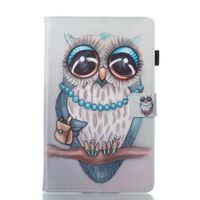 GNT Case for All-New Amazon Fire HD 8 (2016 and 2017 Release, 6th/ 7th Generation), PU Leather Flip Smart Magnetic Snap Closure Case with Auto Wake/Sleep for Amazon Fire HD 8 Tablet(Owl)