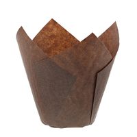 Royal RPTM-50B Brown Tulip Style Baking Cups, Medium, Package of 200
