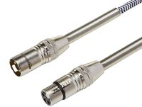 AmazonBasics 3 Pin Microphone Cable - Pack of 2, 50 Feet, Silver