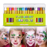 Face Paint Crayon Face Painting Kit for Kids,16 Color Easter Face and Body Crayons Safe & Non Toxic Washable Face Paint Halloween Cosplay Festival Makeup Body Paint for Toddler, Children, Adult,Teen