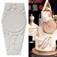 Wootkey Dream Catcher Butterfly Fondant Silicone Mold for Sugarcraft, Cake Border Decoration, Cupcake Topper, Polymer Clay, Crafting Moulds