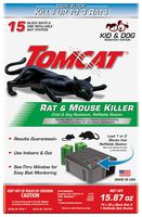 Tomcat Rat & Mouse Killer Refillable Bait Station - Child and Dog Resistant (1 Station, with 15 Baits)