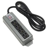 TRIPP LITE UL603CB-6 Waber Industrial Power Strip 4 Outlet 6' Cord, Locking Switch Cover