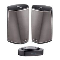 Denon HEOS 1 HS2 Compact Portable Wireless Speaker Pair with WiFi & Bluetooth, Class D Amplifiers & HEOS App with HEOS 1 Go Pack with Lithium-ion Rechargeable Battery - Outdoor heos Package in Black