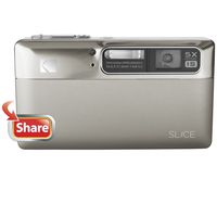 Kodak Slice 14MP Digital Camera with Schneider-Kreuznach Prism 5x Optical Image Stabilized Zoom and 3.5-Inch Touch-Screen LCD (Nickel)
