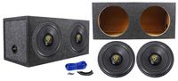 (2) Rockville W12K9D2 12" 8000 Watt Car Subwoofers + Sealed Sub Box Enclosure